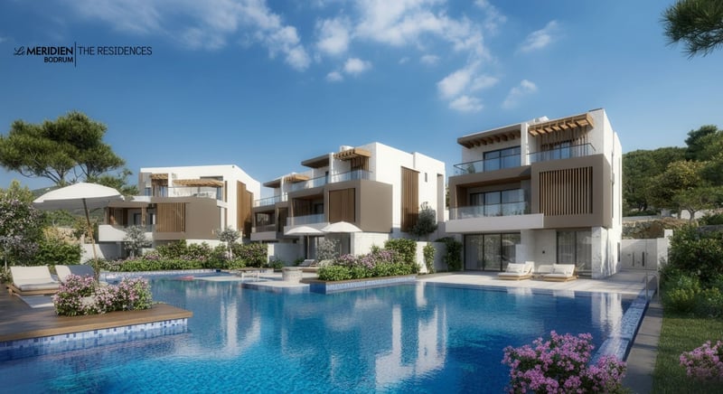 Deniz manzaralı Bodrum residence'larda huzur ve lüks