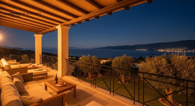 Deniz manzaralı Bodrum residence, maviyle iç içe yaşam