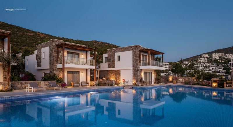 Deniz manzaralı Bodrum residence seçenekleri