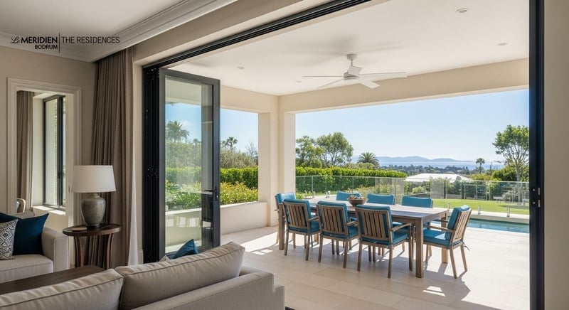 Luxury homes in Bodrum showcasing diverse architectural styles and amenities