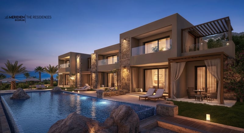 Modern residences in Bodrum, Turkey with luxurious features and amenities