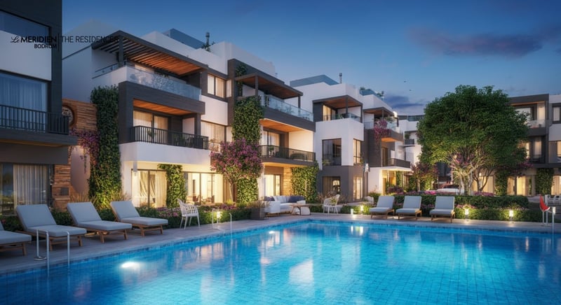 Sea View Residences in Bodrum with stunning ocean views