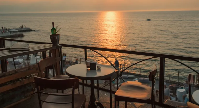 Ideal seaside bar selection