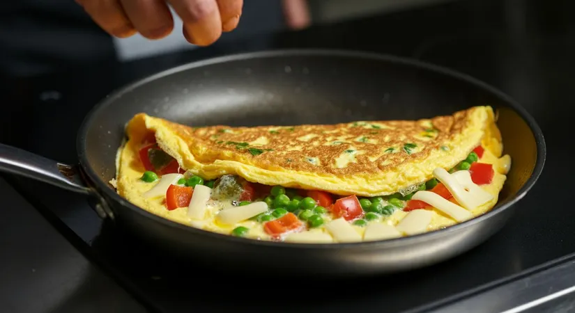 Omelet with vegetables and cheese recipe