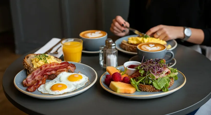 Traditional breakfast menu items