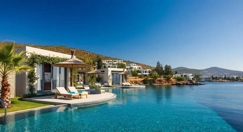 Luxury beachfront living features in Bodrum